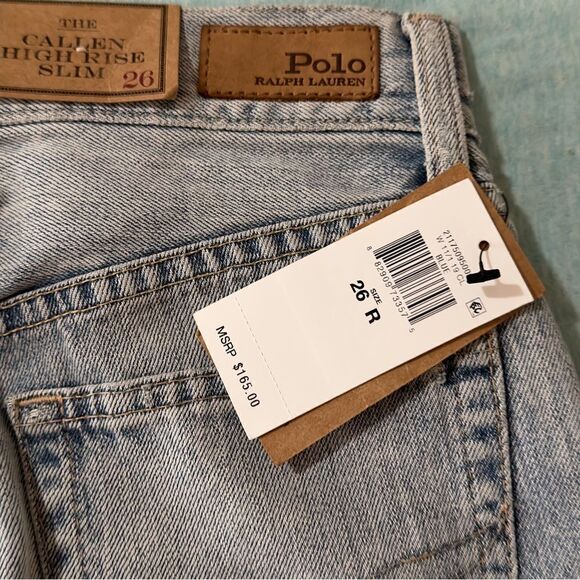 Ralph Lauren Polo The Callen High Rise Slim Jeans Size 26 NWT - Picture 12 of 16